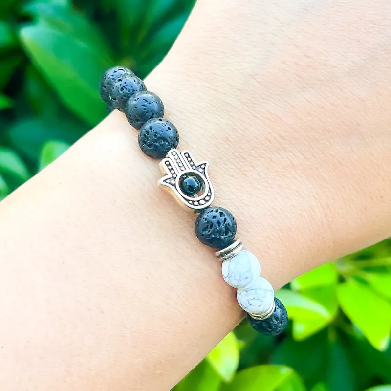 Lava Stone Natural Beaded Bracelet