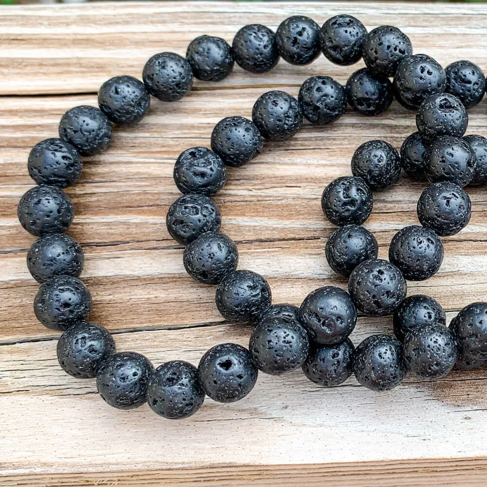 Lava Stone Natural Beaded Bracelet