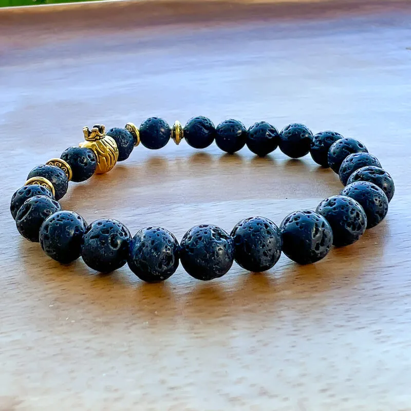 Lava Stone Natural Beaded Bracelet