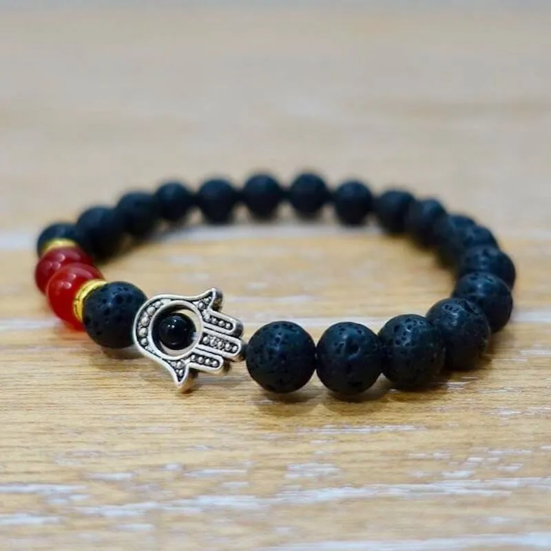 Lava Stone Natural Beaded Bracelet