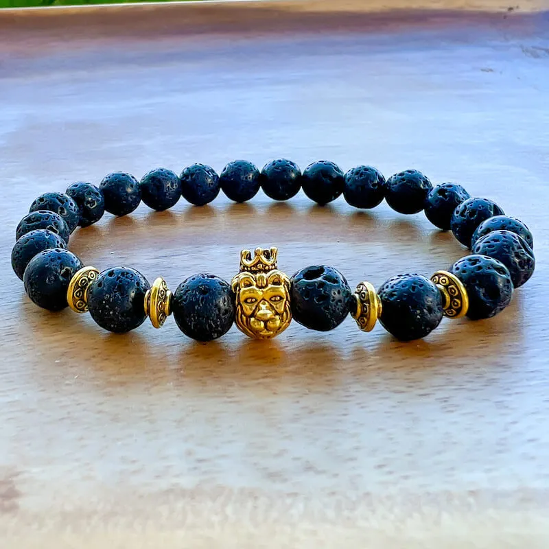 Lava Stone Natural Beaded Bracelet