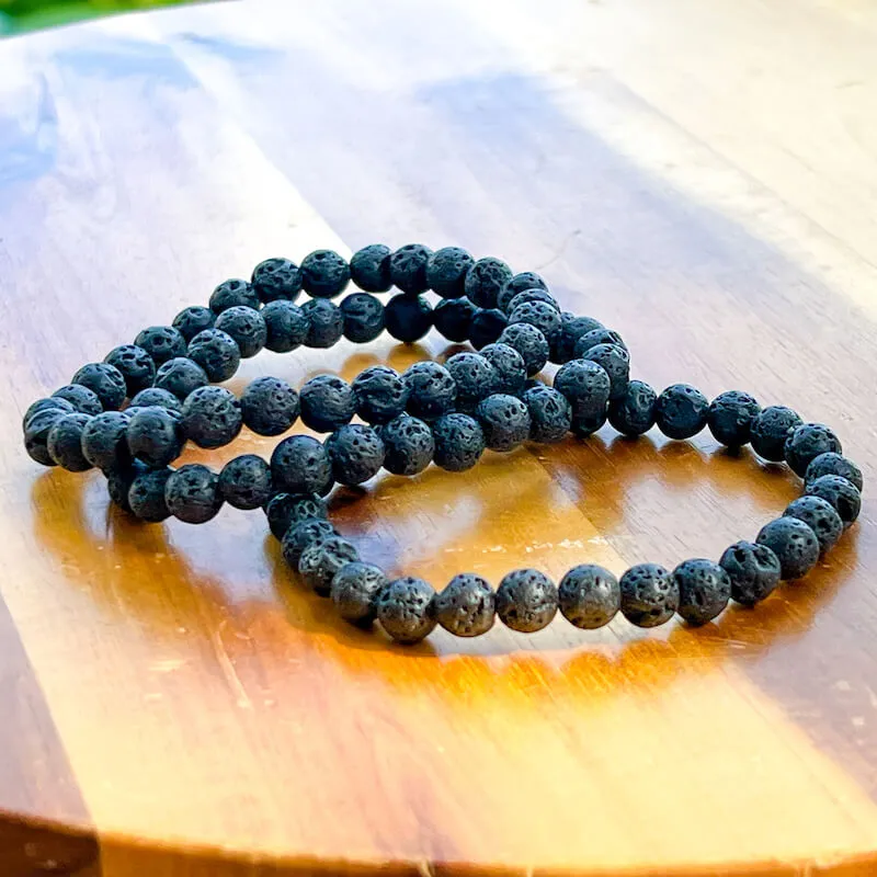 Lava Stone Natural Beaded Bracelet