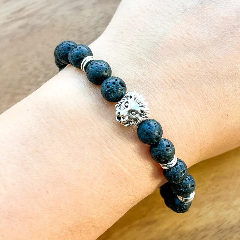 Lava Stone Natural Beaded Bracelet