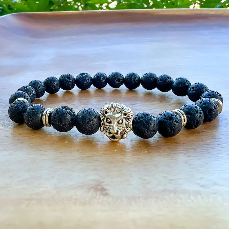 Lava Stone Natural Beaded Bracelet