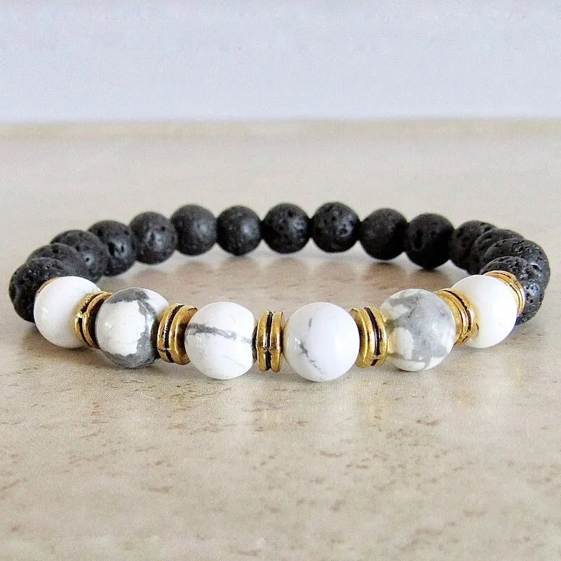 Lava Stone Natural Beaded Bracelet