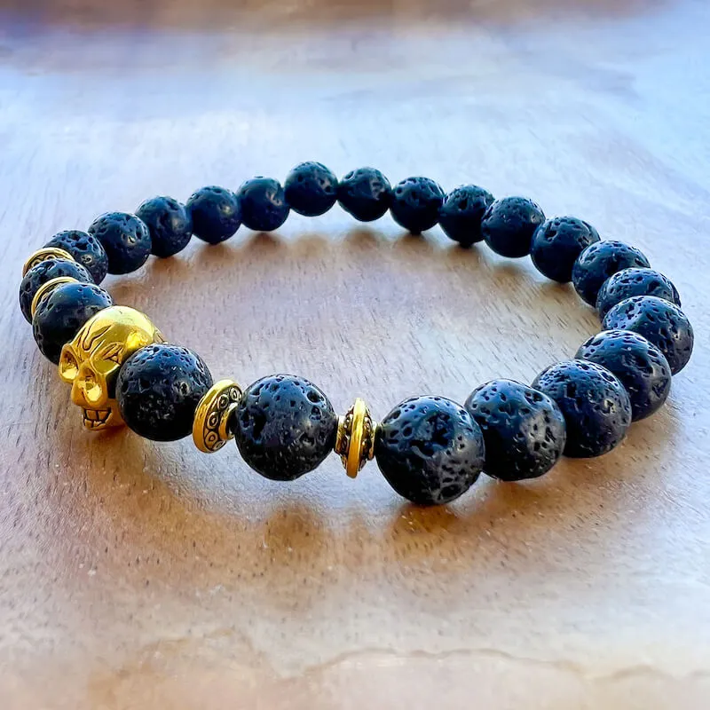 Lava Stone Natural Beaded Bracelet