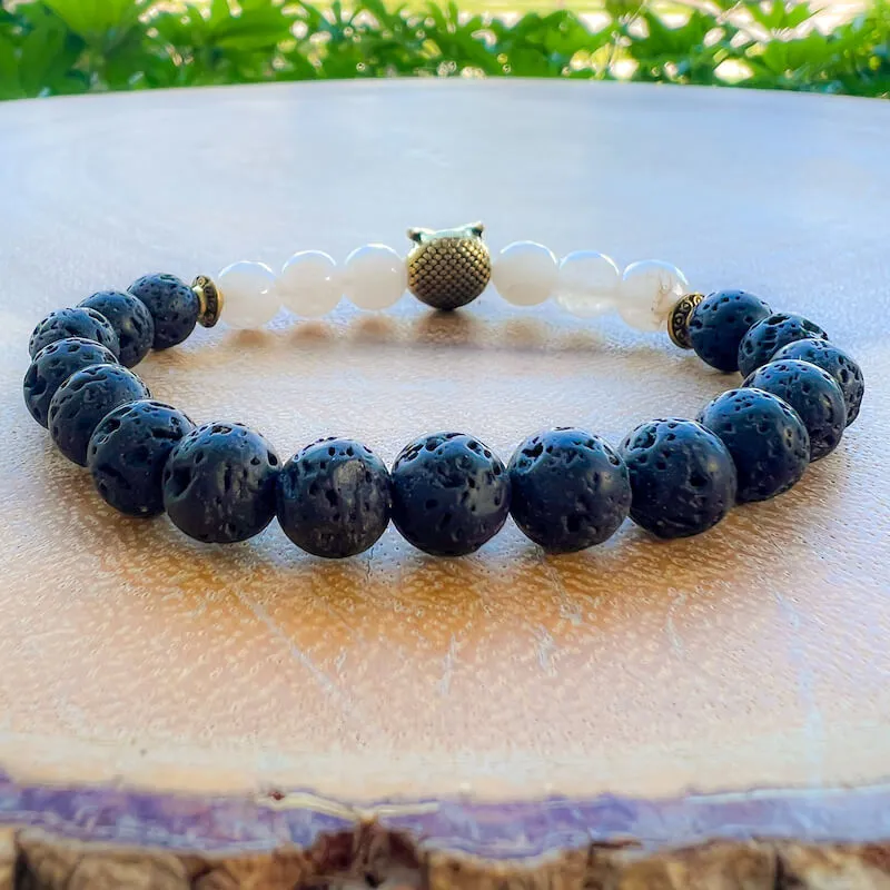 Lava Stone Natural Beaded Bracelet