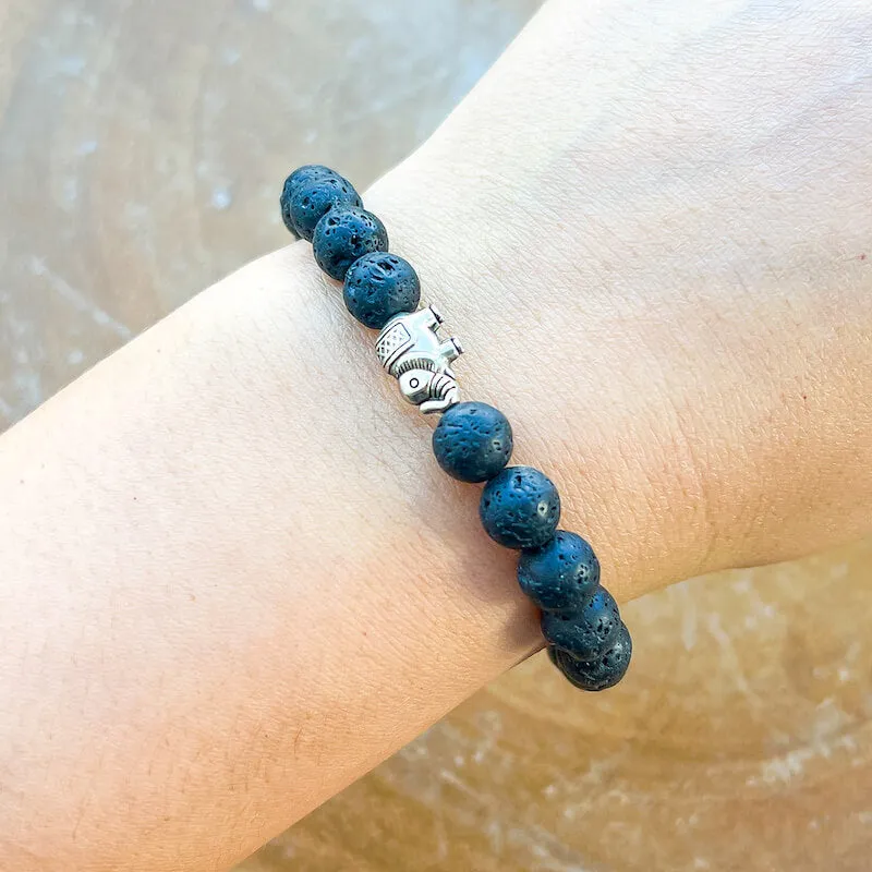 Lava Stone Natural Beaded Bracelet