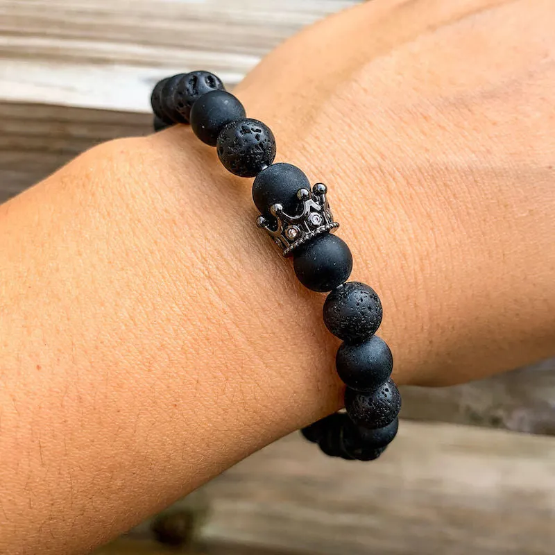 Lava Stone Natural Beaded Bracelet