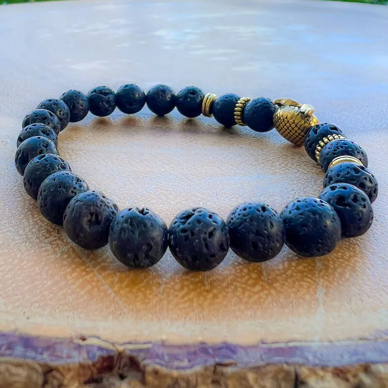 Lava Stone Natural Beaded Bracelet