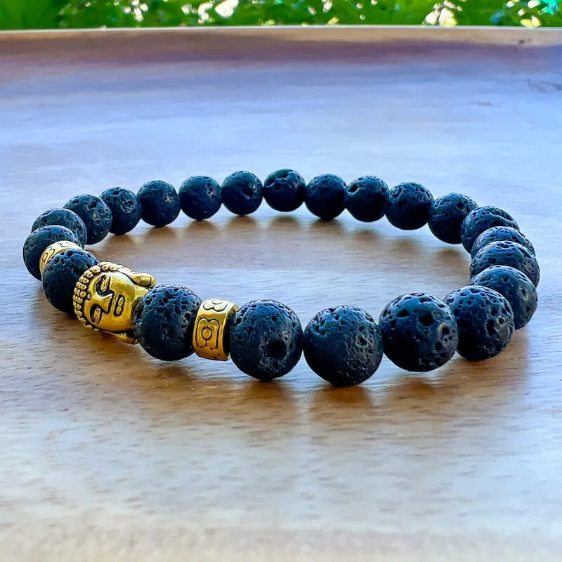 Lava Stone Natural Beaded Bracelet