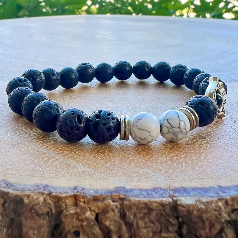 Lava Stone Natural Beaded Bracelet