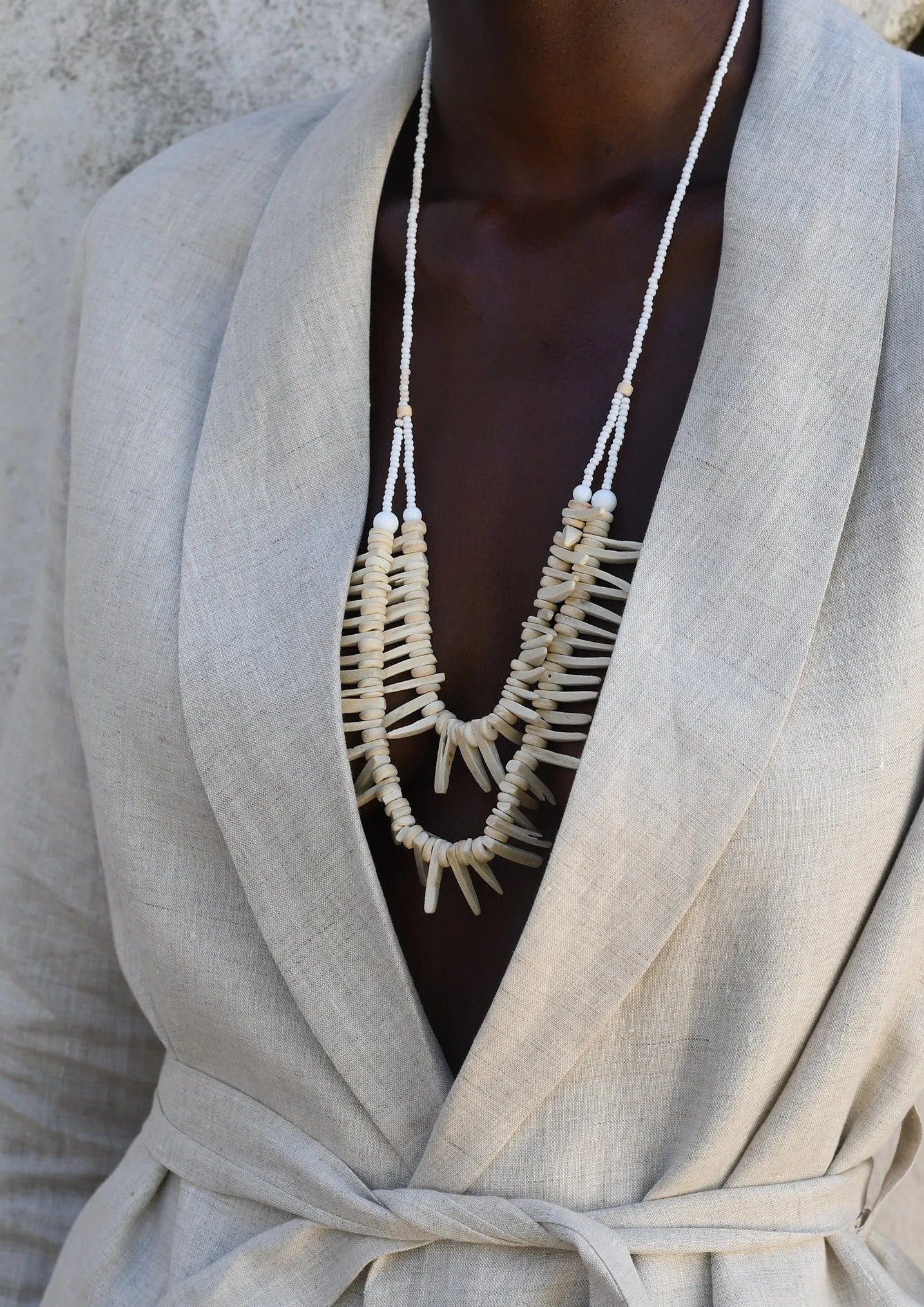 Layered Origin Necklace - WHITE/IVORY