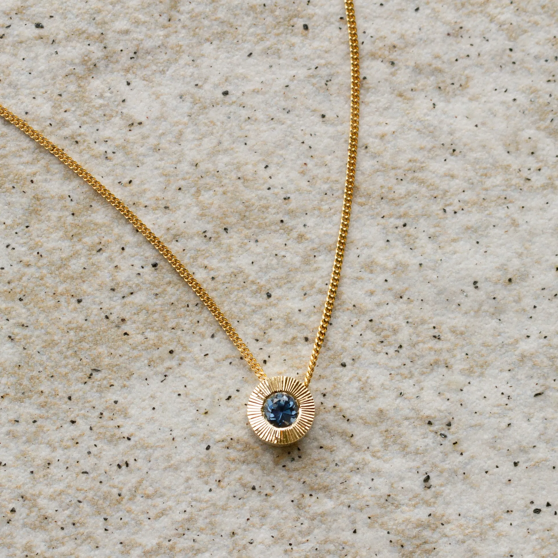 Medium Blue Montana Sapphire Medium Aurora Necklace