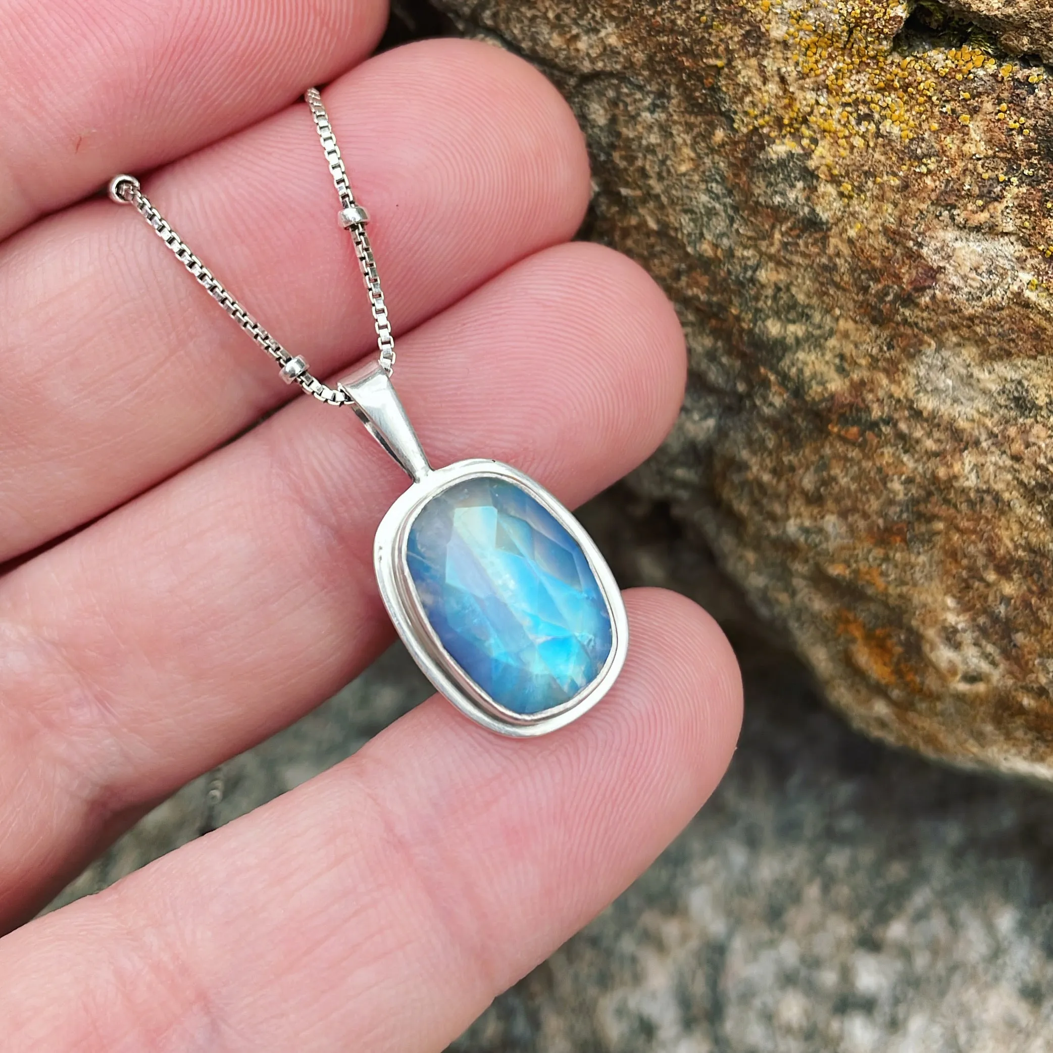 Moonstone and Sterling Silver Pendant