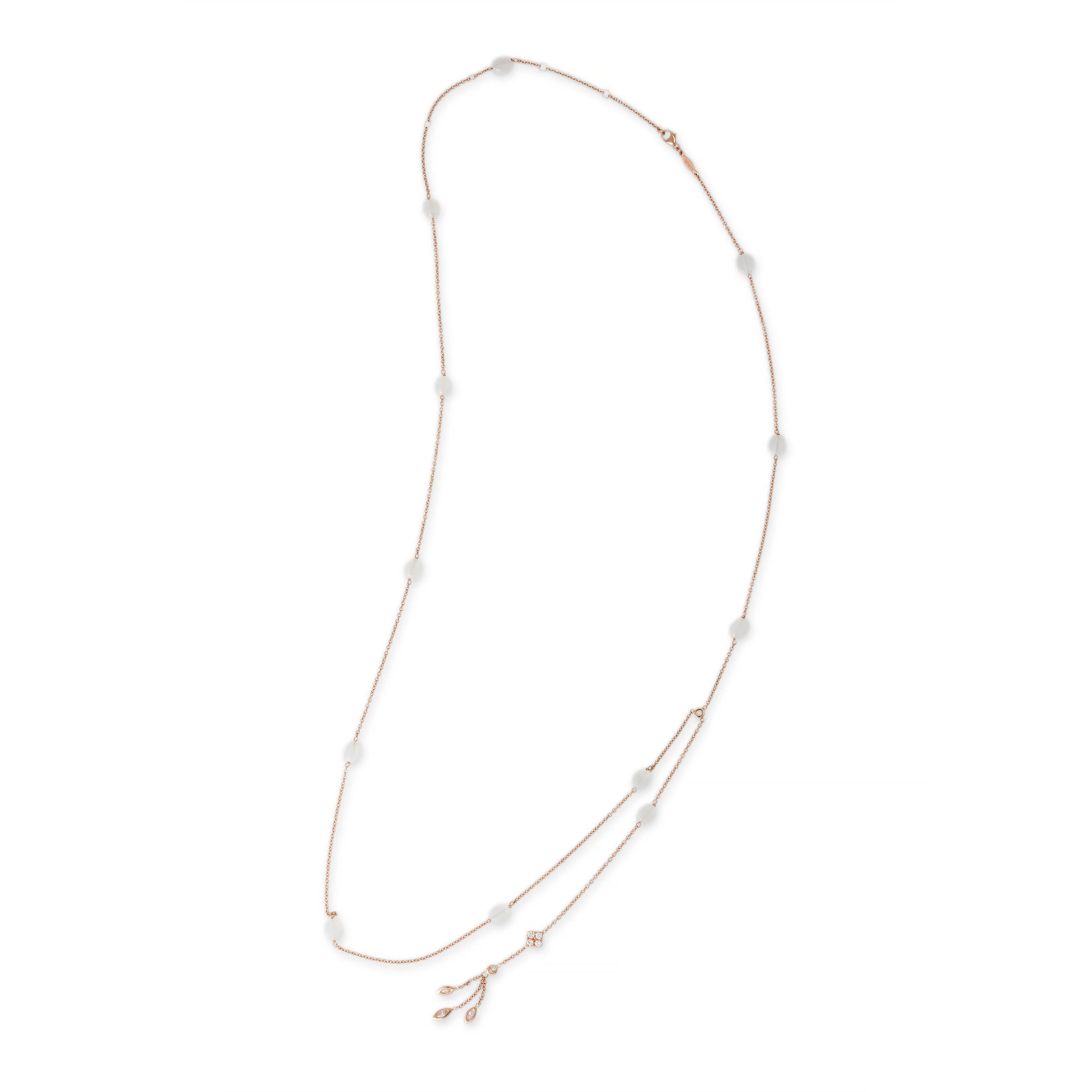 MOONSTONE BEAD DIAMOND DRIP BELLY CHAIN