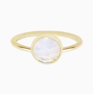 Moonstone Crystal Cab Ring