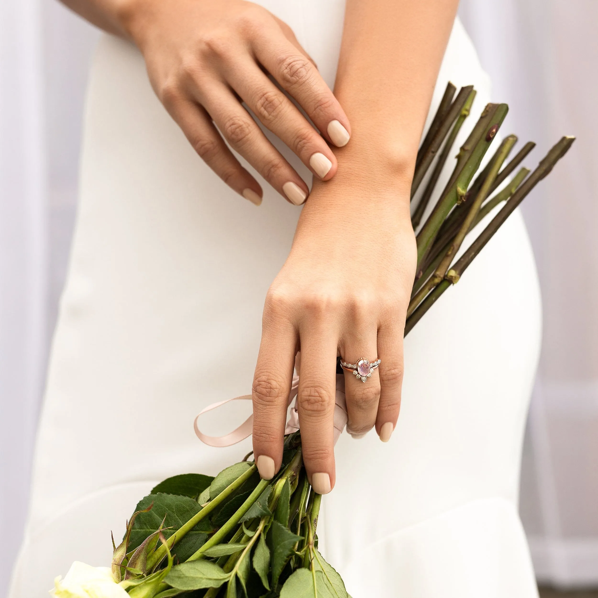 Moonstone Diamond Ring - Mirth