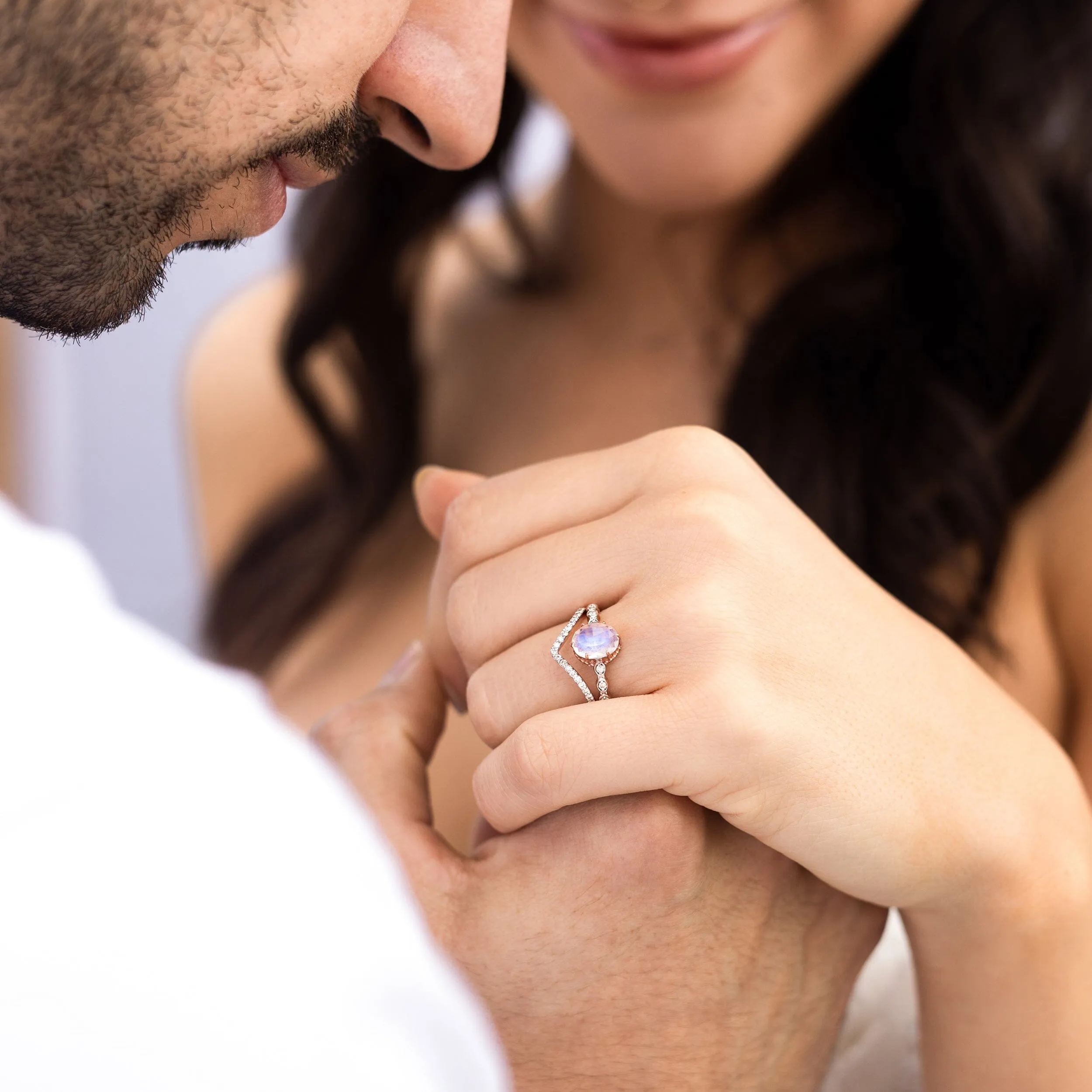 Moonstone Diamond Ring - Mirth