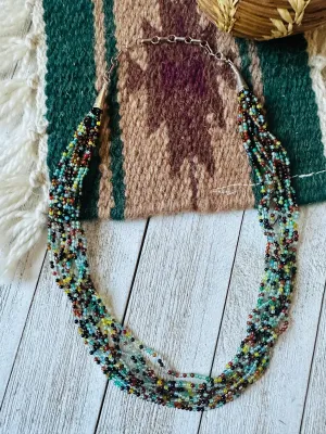 Navajo Handmade Multicolor Beaded Necklace