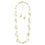 Pearl & Gold Disc Necklace