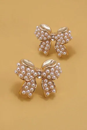 Pearl Bow Studs