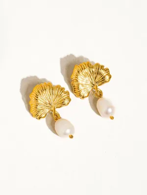 Pearl Leaf Earring