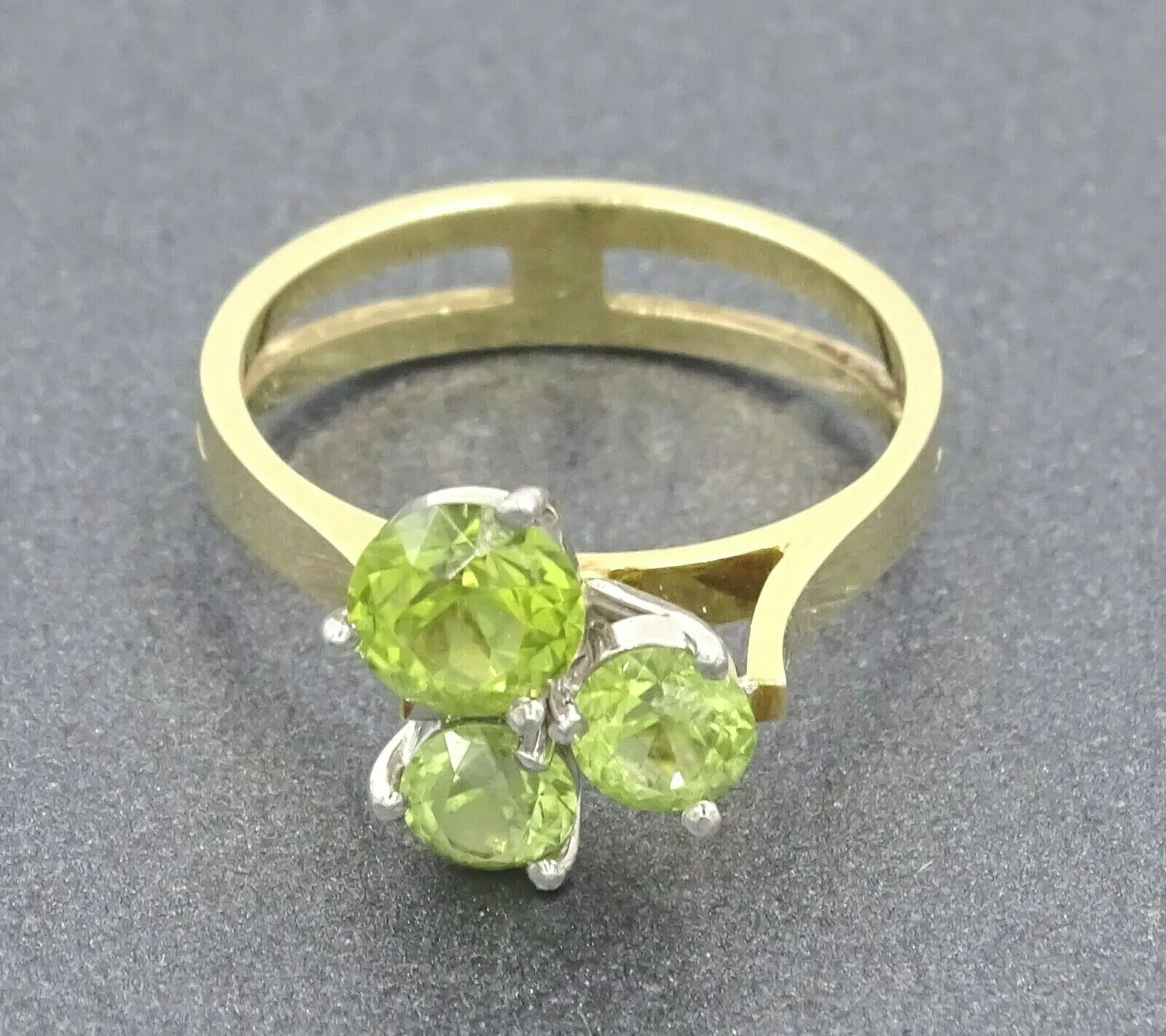 Peridot 18ct Yellow & White Gold Ring