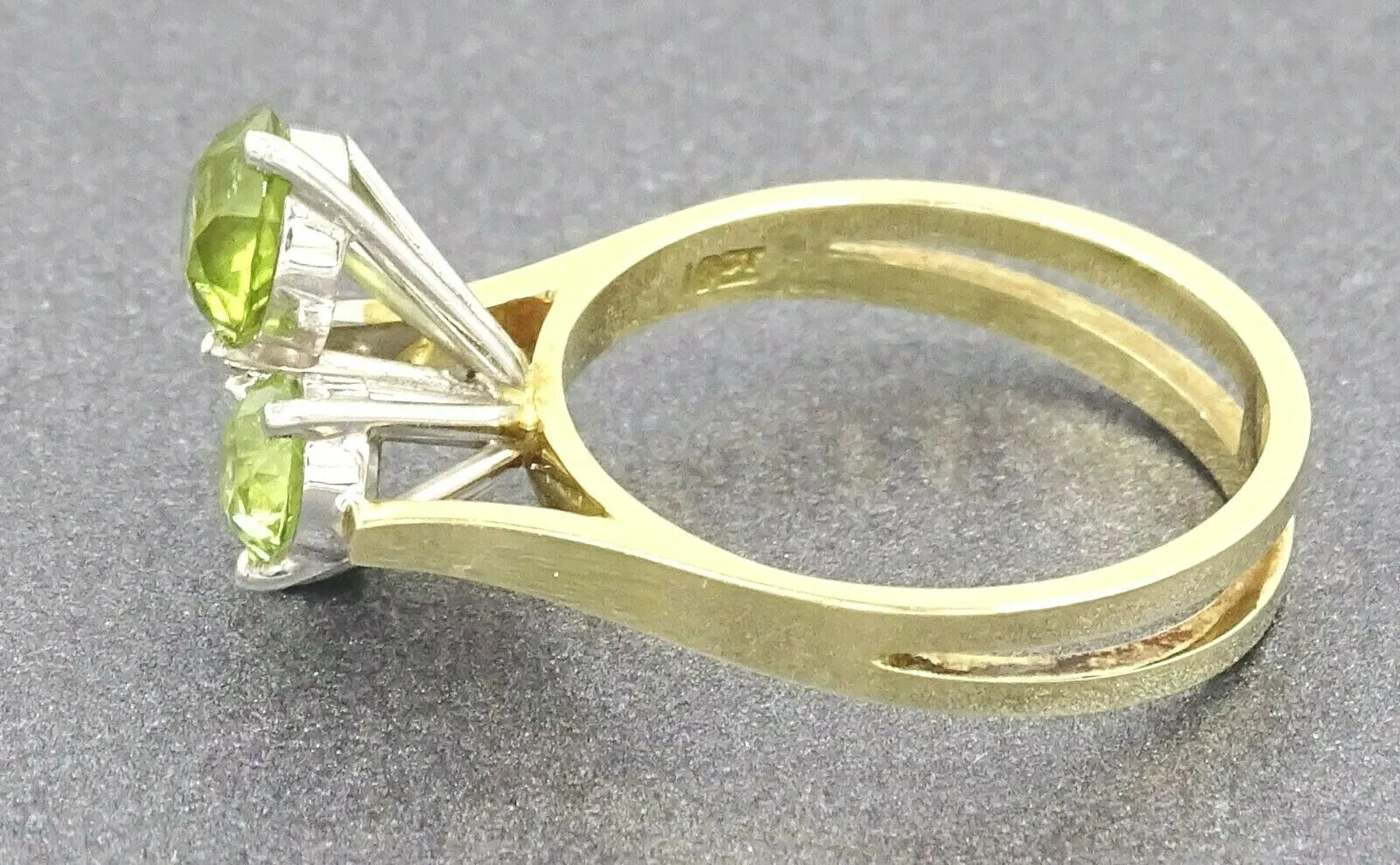 Peridot 18ct Yellow & White Gold Ring