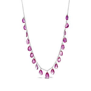 Pink Briolette Sapphire Necklace