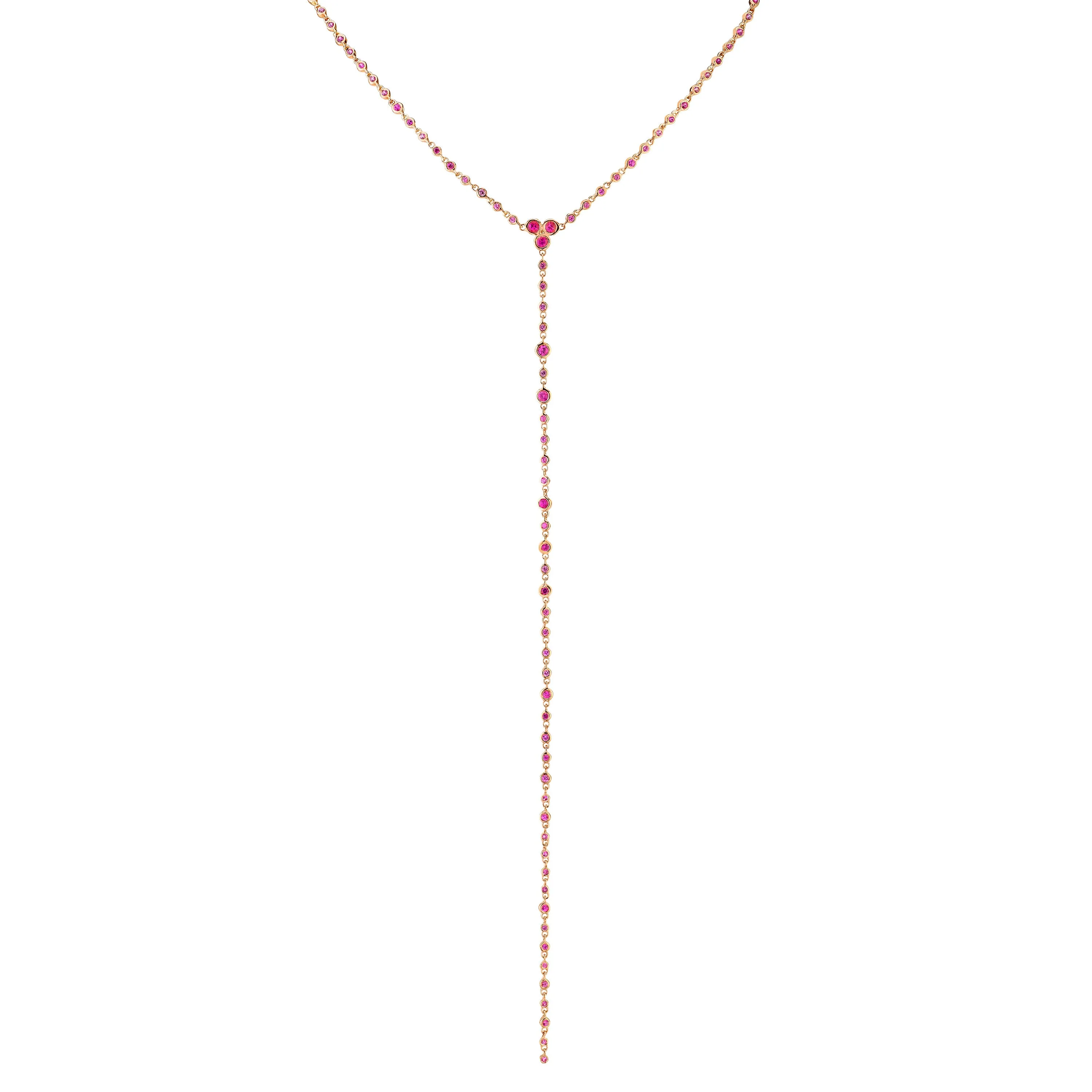 PINK SAPPHIRE INFINITY Y NECKLACE