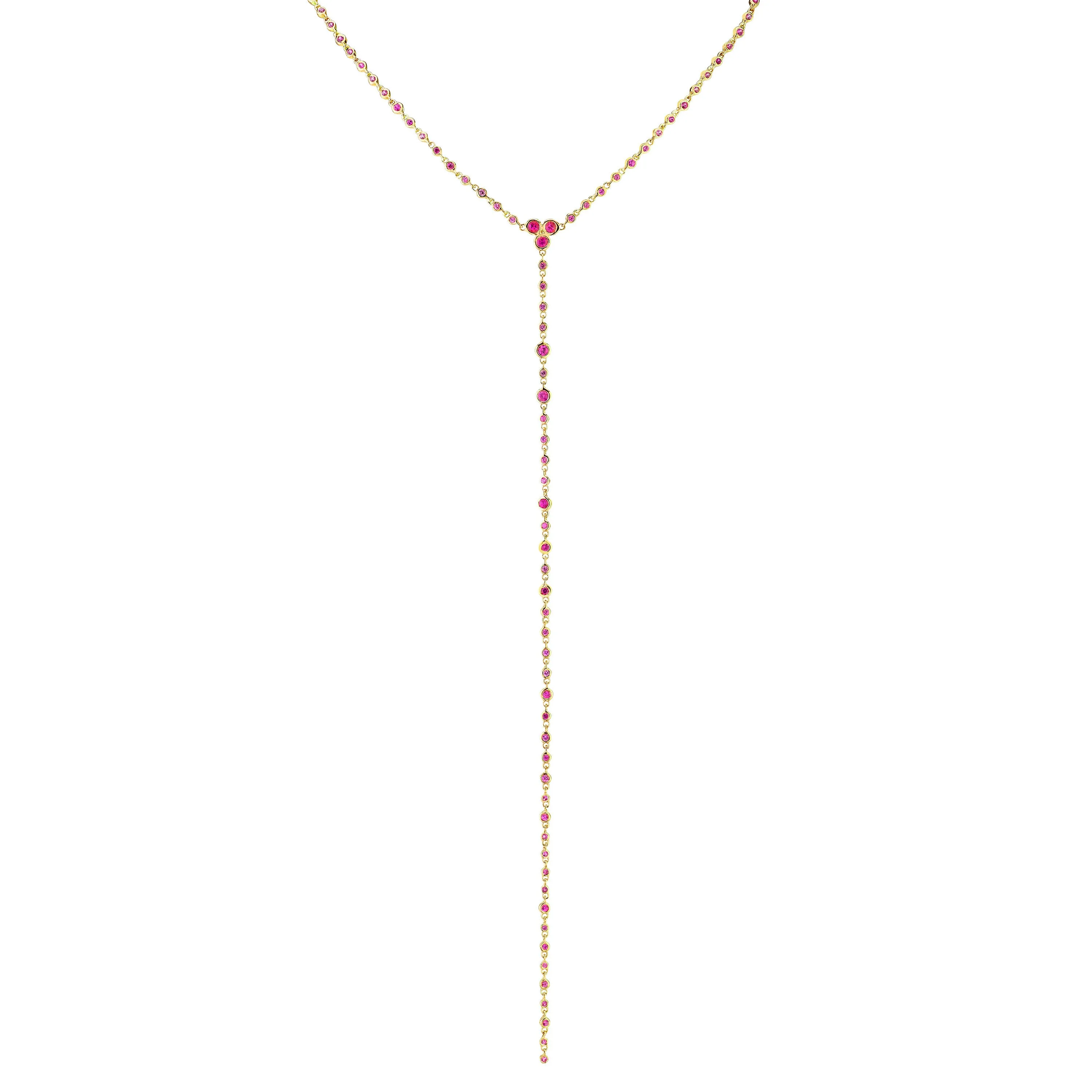 PINK SAPPHIRE INFINITY Y NECKLACE