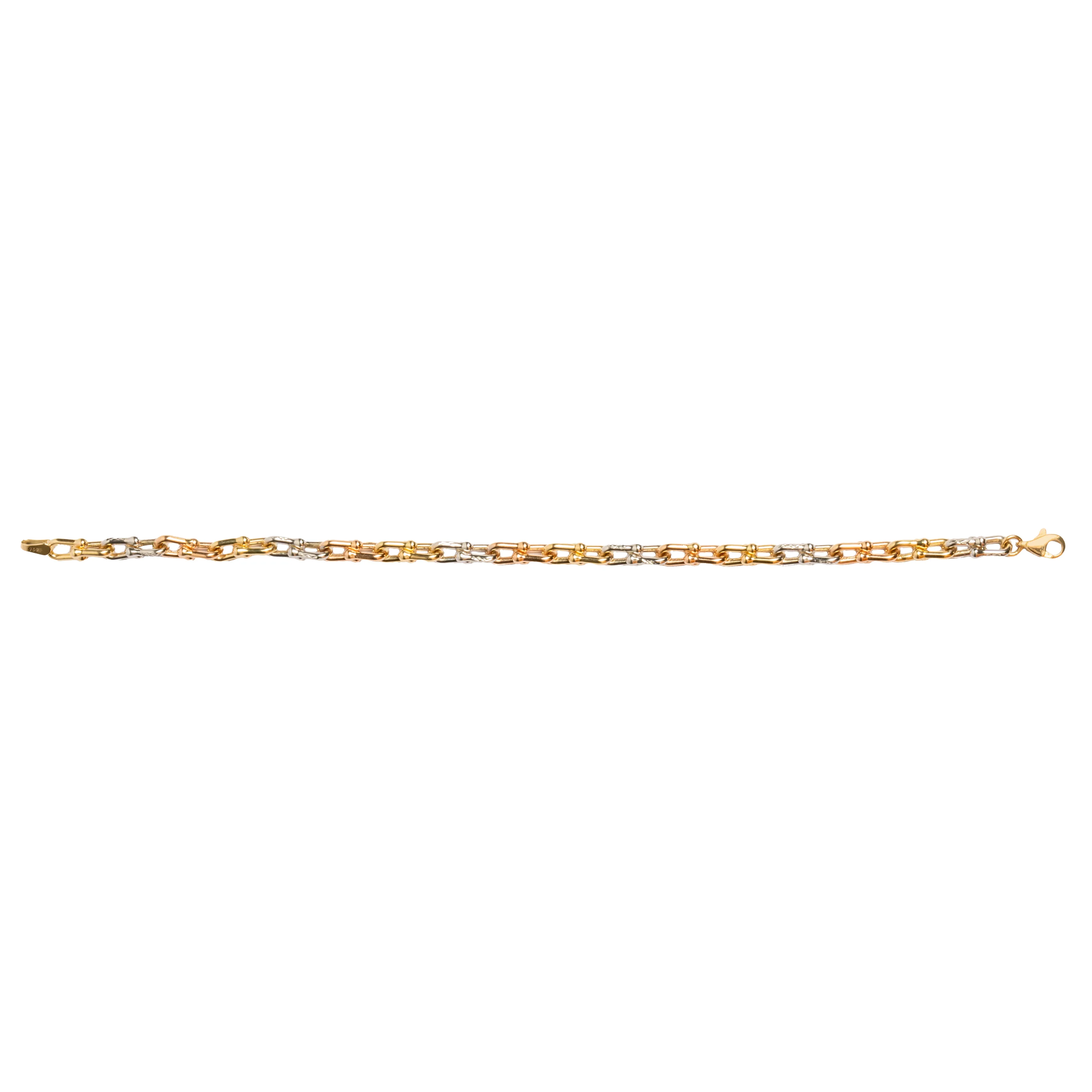 Real Gold 3 Color GZTF Hardware Solid Chain Bracelet 4263-TC BR1471