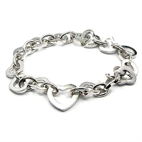 Rhodium Brass Bracelet with No Stone for Women Style 6X491