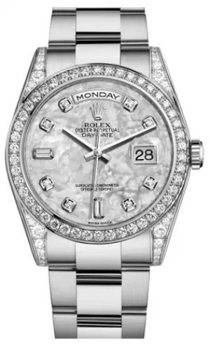 Rolex - Day-Date President White Gold - Diamond Bezel - President