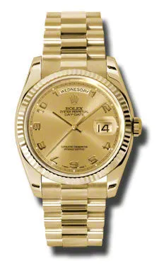 Rolex - Day-Date President Yellow Gold - Fluted Bezel