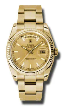 Rolex - Day-Date President Yellow Gold - Fluted Bezel