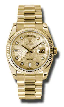 Rolex - Day-Date President Yellow Gold - Fluted Bezel