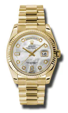 Rolex - Day-Date President Yellow Gold - Fluted Bezel