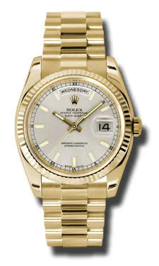 Rolex - Day-Date President Yellow Gold - Fluted Bezel