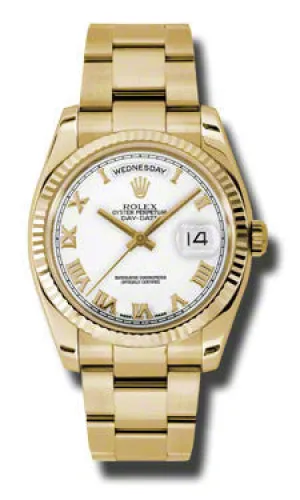 Rolex - Day-Date President Yellow Gold - Fluted Bezel