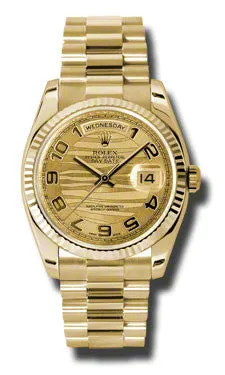 Rolex - Day-Date President Yellow Gold - Fluted Bezel