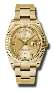 Rolex - Day-Date President Yellow Gold - Fluted Bezel