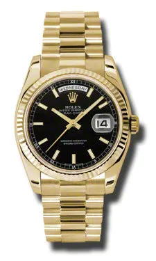 Rolex - Day-Date President Yellow Gold - Fluted Bezel