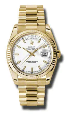 Rolex - Day-Date President Yellow Gold - Fluted Bezel