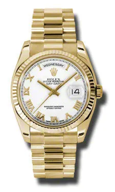 Rolex - Day-Date President Yellow Gold - Fluted Bezel