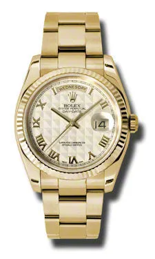 Rolex - Day-Date President Yellow Gold - Fluted Bezel