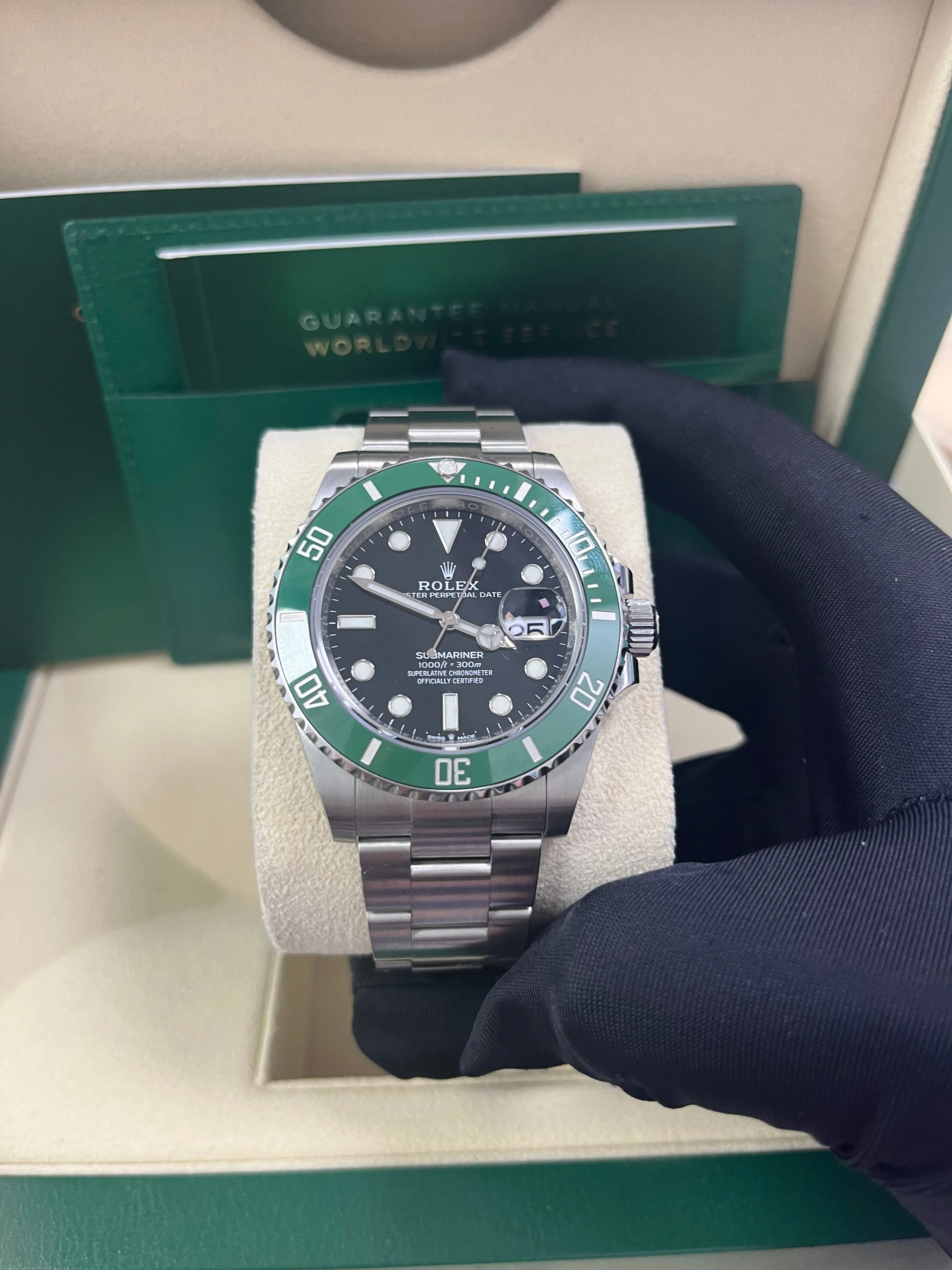 Rolex Submariner Stainless Steel "The Starbucks" - "Kermit" Black and Green Bezel (Ref#126610LV)