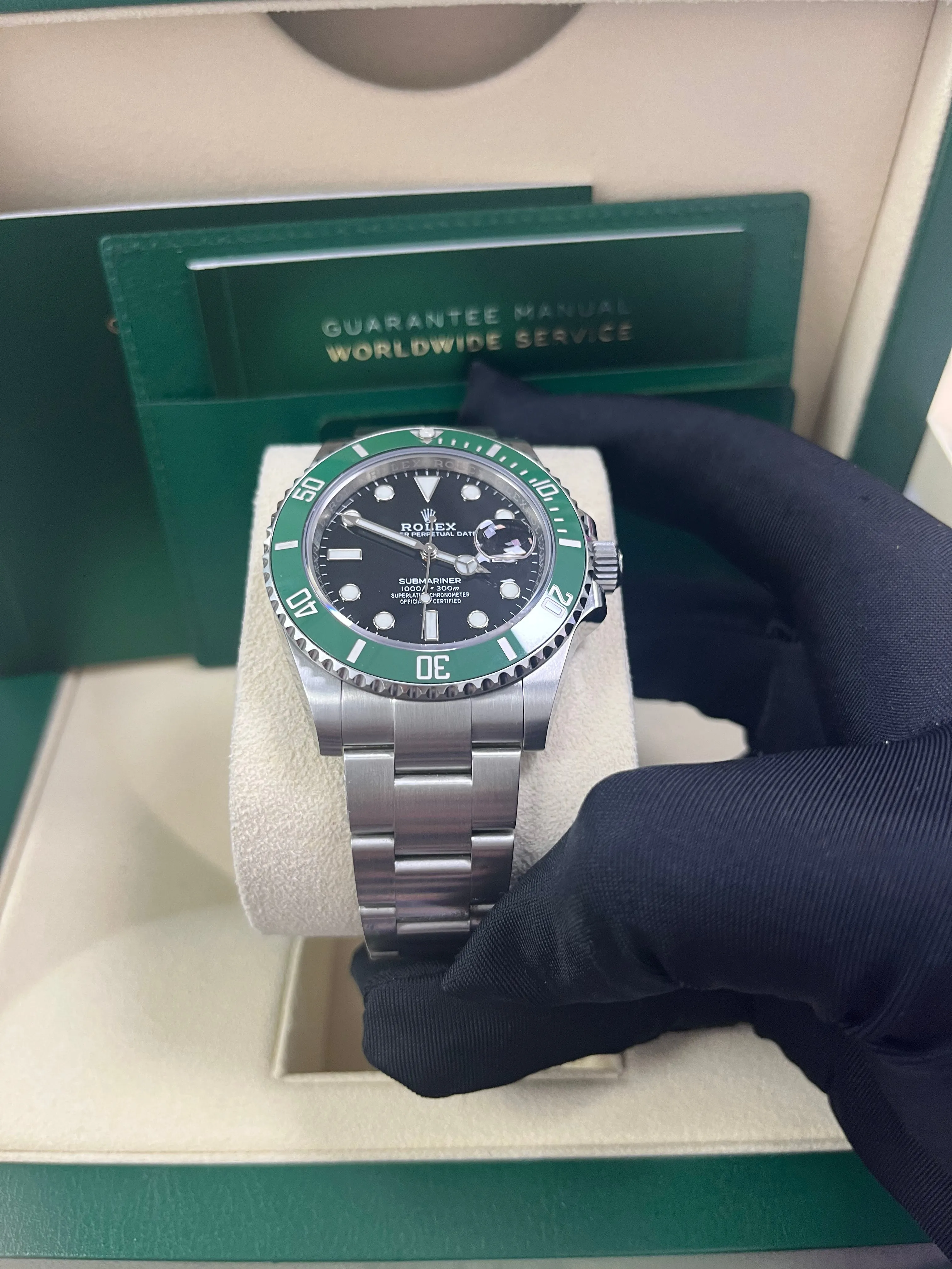 Rolex Submariner Stainless Steel "The Starbucks" - "Kermit" Black and Green Bezel (Ref#126610LV)