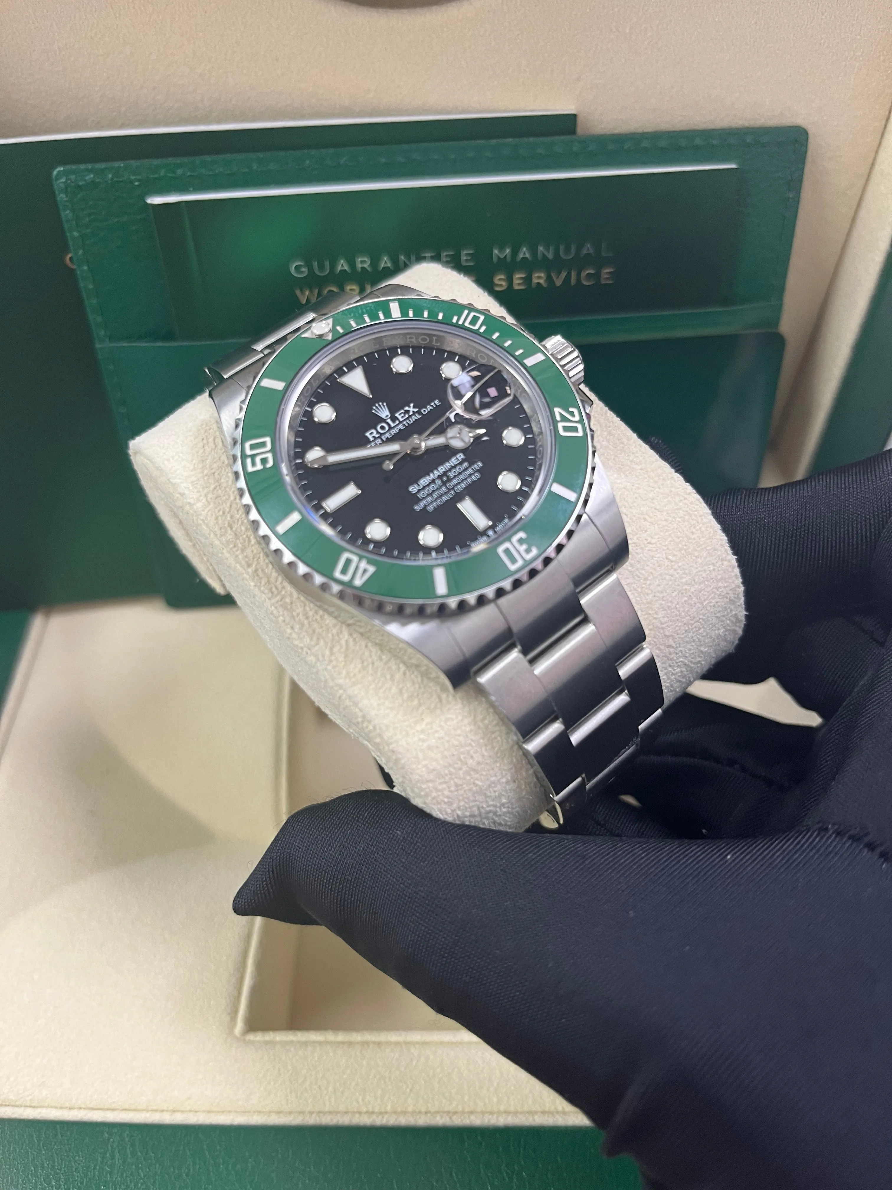 Rolex Submariner Stainless Steel "The Starbucks" - "Kermit" Black and Green Bezel (Ref#126610LV)